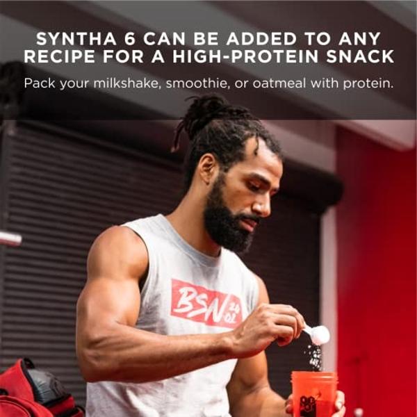 BSN SYNTHA-6 Whey Protein Powder, Micellar Casein, Milk Protein Isolate Powder, Vanilla Ice Cream, 5 Pounds, 48 Servings (Pack of 1) - Package May Vary
