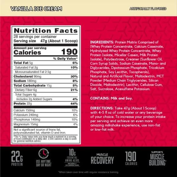 BSN SYNTHA-6 Whey Protein Powder, Vanilla Milk Isolate Protein Powder with Micellar Casein, Ice Cream, 28 Servings (Package May Vary)
