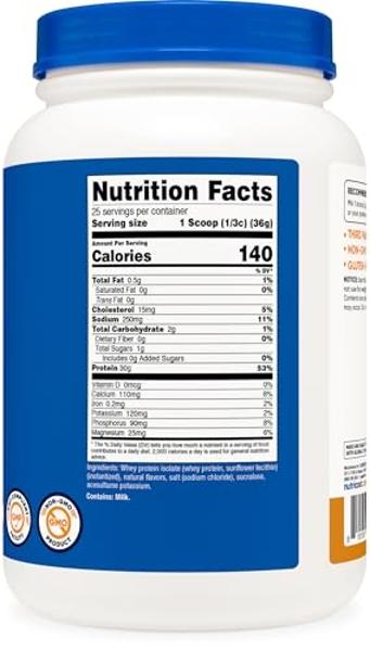 Ascent 100% Whey Protein Powder - Post Workout Whey Protein Isolate, Zero Artificial Flavors & Sweeteners, Gluten Free, 5.5g BCAA, 2.6g Leucine, Military Exclusive, Mocha Cold Brew