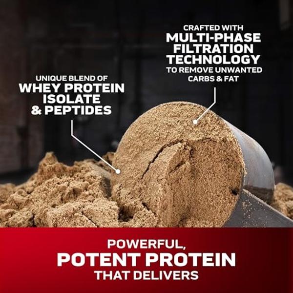 Muscletech Whey Protein Powder (Milk Chocolate, 2.2 Pound) - Nitro-Tech Muscle Building Formula with Whey Protein Isolate & Peptides - 30g of Protein, 3g of Creatine & 6.6g of BCAA