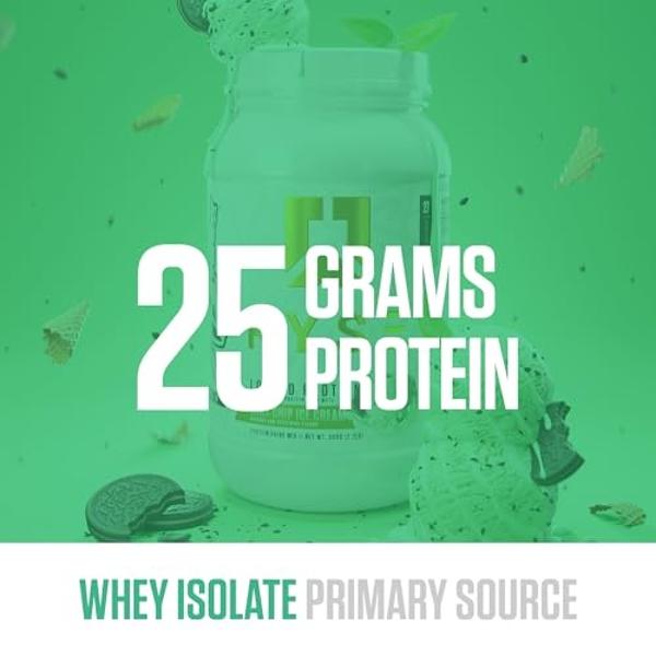 RYSE Loaded Protein Powder - Mint Chip Ice Cream - 25g Whey Protein Isolate & Concentrate with Prebiotic Fiber & MCTs - Low Carb, Low Sugar, Digestive-Friendly - 27 Servings / 2 lb