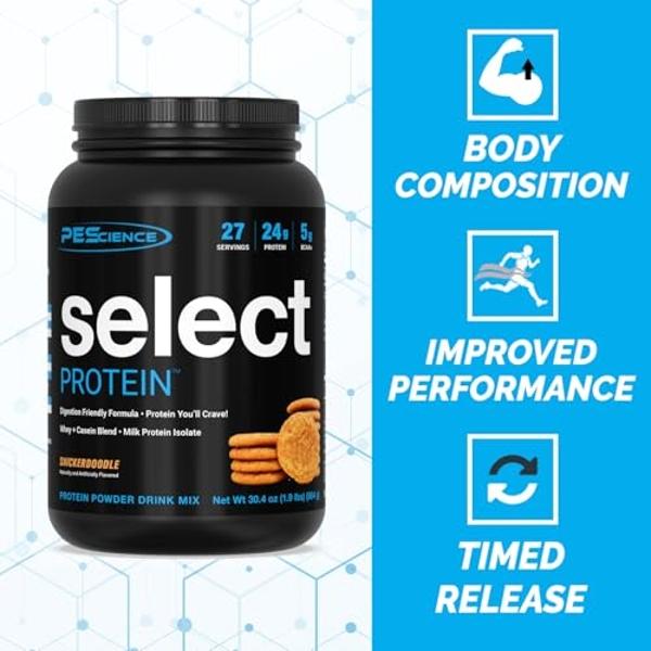PEScience Select Low Carb Protein Powder, Snickerdoodle, 27 Serving, Whey and Casein Blend, Keto Friendly, Gluten Free, Best Tasting, Clean Isolate for Women and Men