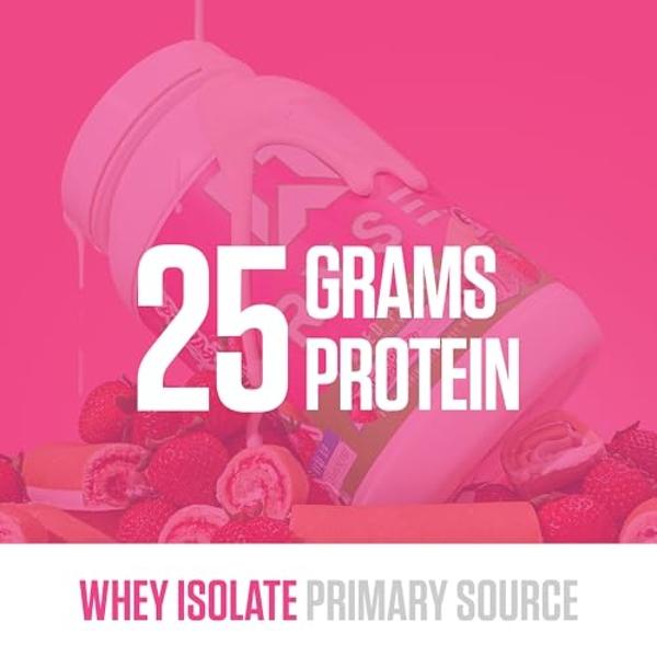 RYSE Loaded Protein Powder - Little Debbie Strawberry Shortcake Rolls - 25g Whey Protein Isolate & Concentrate with Prebiotic Fiber & MCTs - Low Carb & Low Sugar - 27 Servings / 2 