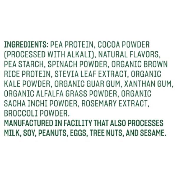 Vega Protein and Greens Protein Powder Chocolate (19 Servings) - 20g Plant Based Protein Plus Veggies, Vegan, Non GMO, Pea Protein for Women and Men, 1.4lb (Packaging May Vary)