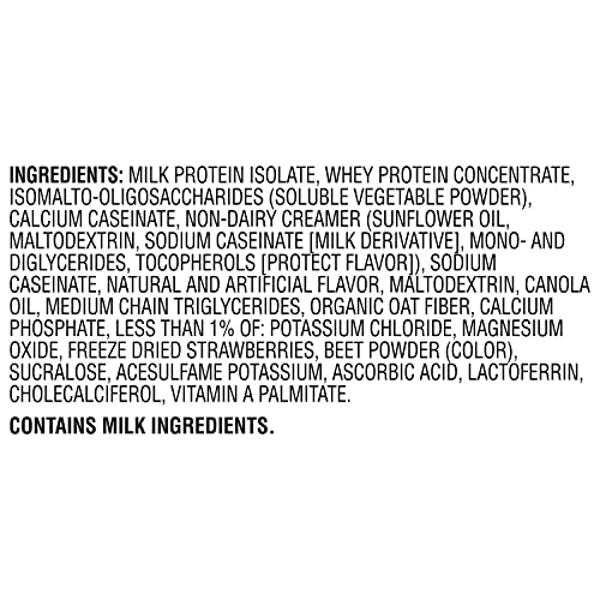 Muscle Milk Genuine Protein Powder, Strawberries ‘N Crème, 1.93 Pounds, 12 Servings, 32g Protein, 3g Sugar, Calcium, Vitamins A, C & D, NSF Certified for Sport, Energizing Snack, P