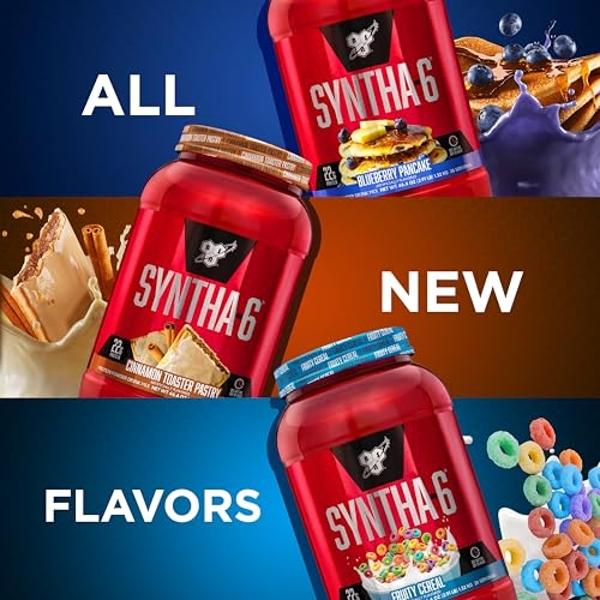 BSN SYNTHA-6 Whey Protein Powder with Micellar Casein, Milk Isolate, Fruity Cereal, 28 Servings (Packaging May Vary)