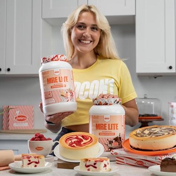 REDCON1 MRE Lite Whole Food Protein Powder, Juniors, Peanut Butter Chocolate Cheesecake - Low Carb, Whey Free Meal Replacement with Animal Protein Blends & MCT Oils - Easy to Diges