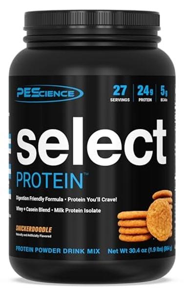PEScience Select Low Carb Protein Powder, Snickerdoodle, 27 Serving, Whey and Casein Blend, Keto Friendly, Gluten Free, Best Tasting, Clean Isolate for Women and Men