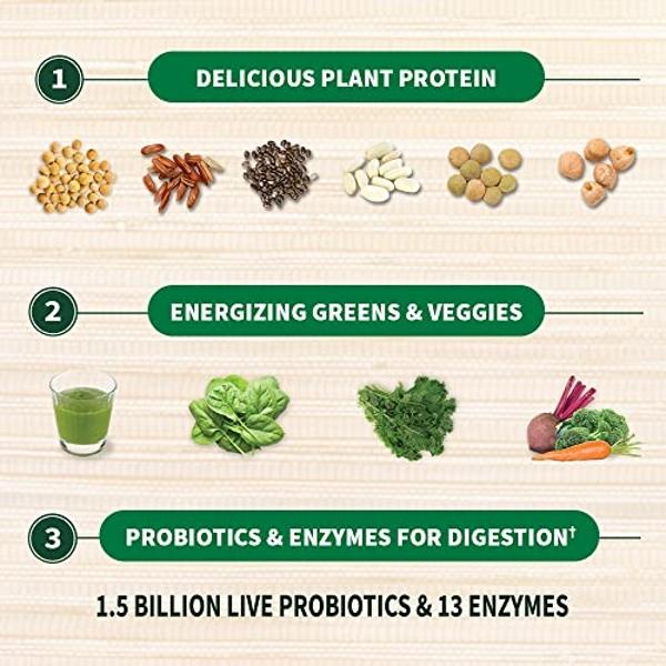 Garden of Life Raw Organic Protein & Greens Lightly Sweet, Vegan Protein Powder for Women and Men, Plant Protein, Pea Protein, Greens & Probiotics, Dairy Free, Gluten Free Low Carb