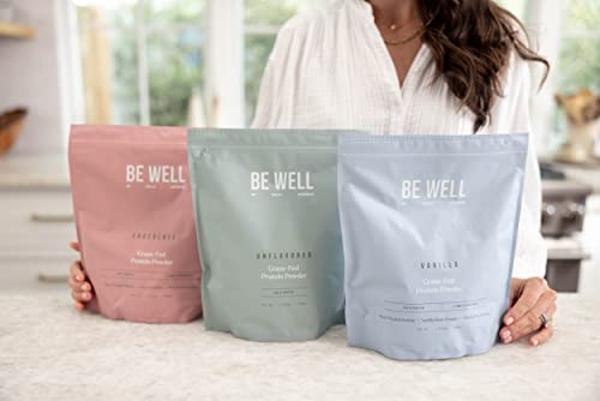 Be Well by Kelly Unflavored Grass-Fed Beef Protein Powder, 23G of Protein & Zero Carbs (1 Ingredient, 30 Servings) 9 Amino Acids + 3 BCAAs No Soy, No Dairy, Stevia-Free, No Sugar A