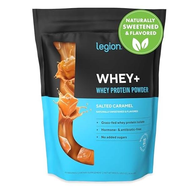 LEGION Whey+ Protein whey Isolate from Grass Fed Cows - Whey Protein Isolate Powder Low Calorie, Non-GMO, Sugar Free, Lactose and Gluten Free, All Natural Protein Powder for Men & 