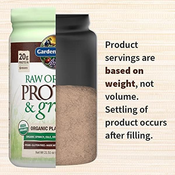 Garden of Life Raw Organic Protein & Greens - Chocolate - Vegan Protein Powder for Women and Men, Plant Protein, Pea Protein, Greens & Probiotics - Dairy Free, Gluten Free Low Carb