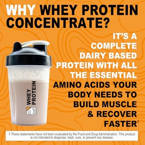 It's Just! - 100% Whey Protein Concentrate, Made in USA, rBGH/RBST Hormone Free, Premium WPC-80, No Added Flavors or Artificial Sweeteners (3 Pound, Unflavored)
