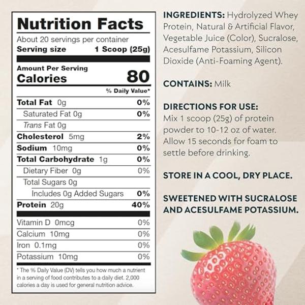 SEEQ Clear Protein Powder - Watermelon Wave - 25 Servings - 22g Clear Whey Protein Isolate - Zero Sugar - 0g Lactose - Allergen Friendly - GLP1 Support - Bone Health - Muscle Post 