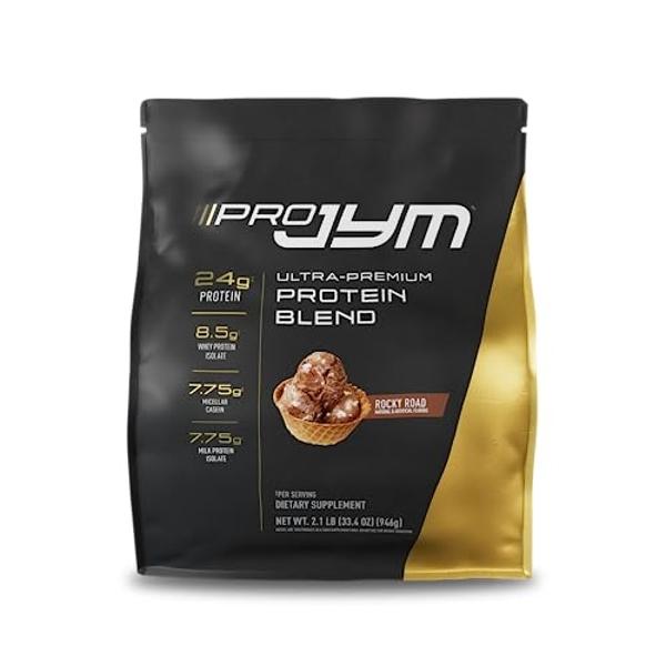 JYM Supplement Science Pro JYM Rocky Road Protein Powder - Whey Protein Isolates, Casein, & Milk Protein, Lean Muscle Building for Men & Women, 22 Servings