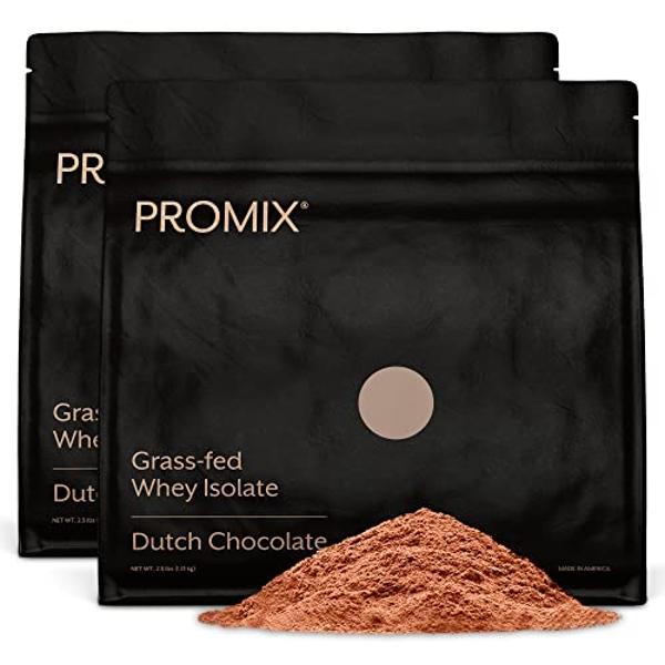ProMix Nutrition Whey Protein Isolate Powder, Chocolate - Grass-Fed - ­Post Workout Fitness & Nutrition Shakes, Smoothies, Baking & Cooking Recipes - Gluten-Free & Keto-Friendly - 
