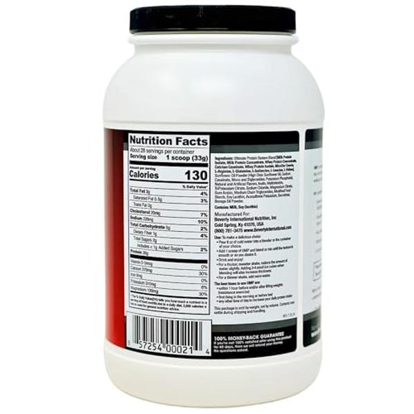 Beverly International UMP Protein Powder, Vanilla. Unique Whey-Casein Ratio Builds Lean Muscle. Easy to Digest. No Bloat. (32.8 oz) 2lb .8 oz