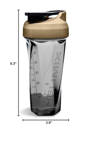 HELIMIX 2.0 Vortex Blender Shaker Bottle Holds upto 28oz | No Blending Ball or Whisk | USA Made | Portable Pre Workout Whey Protein Drink Shaker Cup | Mixes Cocktails Smoothies Sha