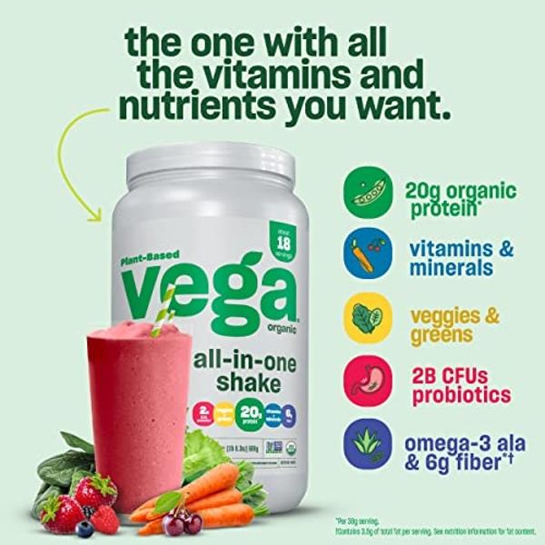 Vega, Protein Powder One Shake Us Berry Large Organic, 24.3 Ounce