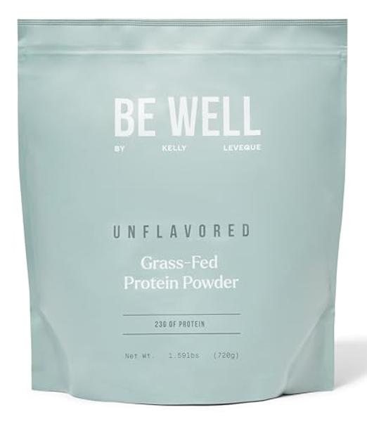 Be Well by Kelly Unflavored Grass-Fed Beef Protein Powder, 23G of Protein & Zero Carbs (1 Ingredient, 30 Servings) 9 Amino Acids + 3 BCAAs No Soy, No Dairy, Stevia-Free, No Sugar A