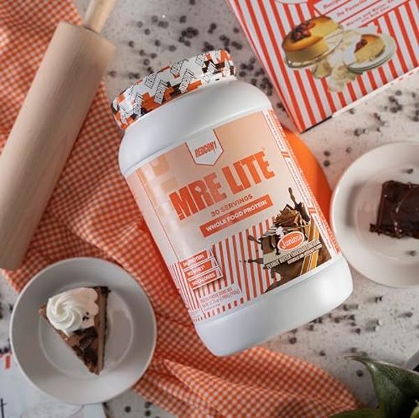 REDCON1 MRE Lite Whole Food Protein Powder, Juniors, Peanut Butter Chocolate Cheesecake - Low Carb, Whey Free Meal Replacement with Animal Protein Blends & MCT Oils - Easy to Diges