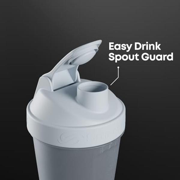 Smartshake Lite 4-Pack Protein Shaker Bottle 1000 ml | 34 oz - Leakproof Screw-on Lid - BPA Free – Unisex - Mist Gray, Army Green, Black, Navy Blue