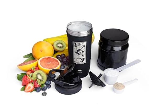 Smartshake DC The Joker "Wanted" Reforce Shaker Bottle – 900ml | Stainless Steel Protein Shaker | Leakproof Gym & Sports Bottle | BPA-Free Supplement Shaker Cup