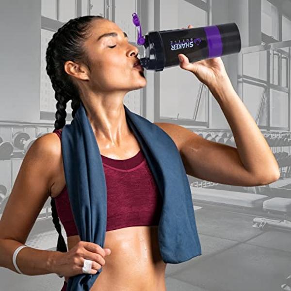 VOLTRX Protein Shaker Bottle, Merger USB C Rechargeable Electric Protein Shake Mixer, Shaker Cups for Protein Shakes and Meal Replacement Shakes, BPA Free, 24oz