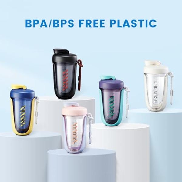 boieioe shaker cups for protein shakes 20 oz protein shaker bottle，Leak Proof，The Perfect Shaker for the Gym, Pre-Workout Bottle，Cocktail Shaker Cup，Weight Loss Supplement Shakes