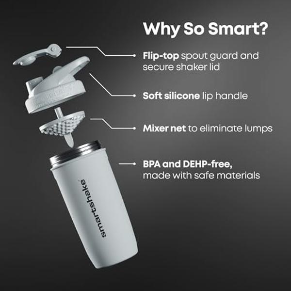 VOLTRX Protein Shaker Bottle, Merger USB C Rechargeable Electric Protein Shake Mixer, Shaker Cups for Protein Shakes and Meal Replacement Shakes, BPA Free, 24oz