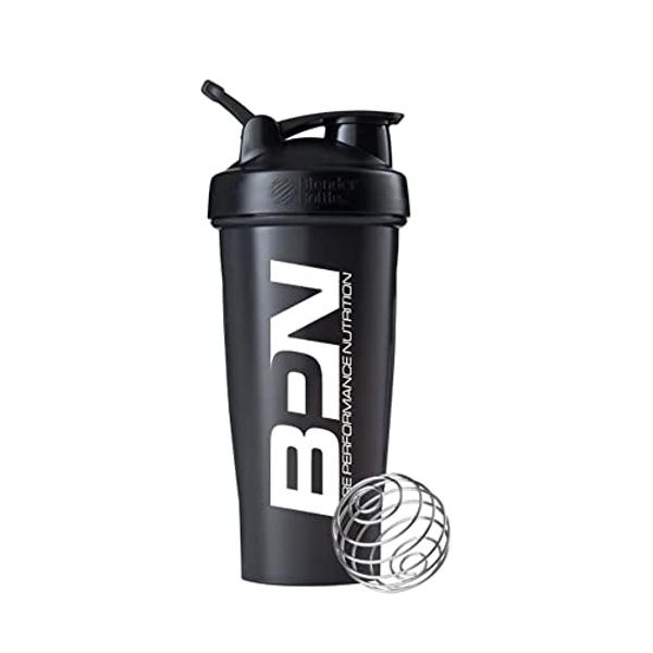 BARE PERFORMANCE NUTRITION Blender Bottle Shaker Bottle, 28 oz Shaker Bottle with Wire Whisk, Black