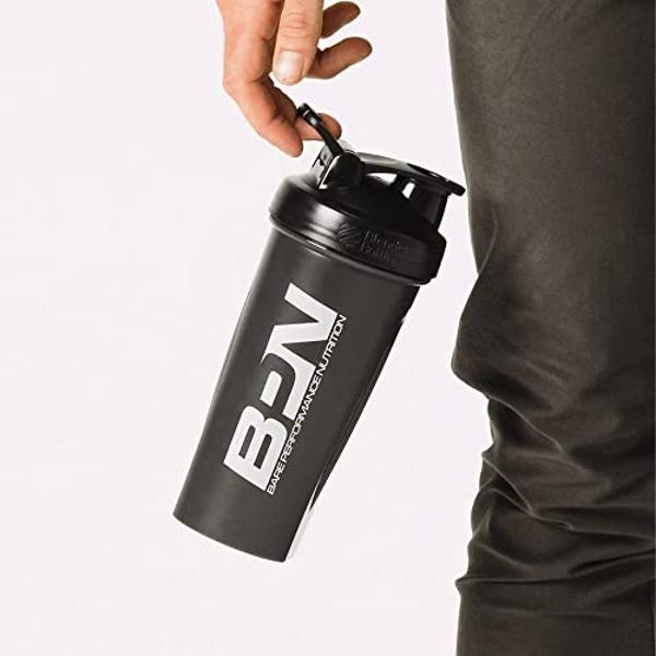 BARE PERFORMANCE NUTRITION Blender Bottle Shaker Bottle, 28 oz Shaker Bottle with Wire Whisk, Black