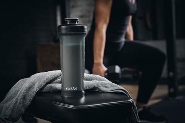 Contigo Shake & Go 2.0 Protein Shaker Bottle with Mixer Ball | Large BPA Free Blender | Ideal for Protein Powder, Nutrition Shakes or Smoothies | Leak Proof Sports Bottle | 820 ml