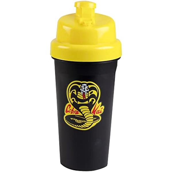 Karate Kid Cobra Kai 25oz Shaker Bottle w/ Blender Mixer Ball (2pk) - Drink Measurements, Fliptop, Leakproof Screw Lid - Blend Protein Powder, Sports Drinks, Shakes, Smoothies - Of