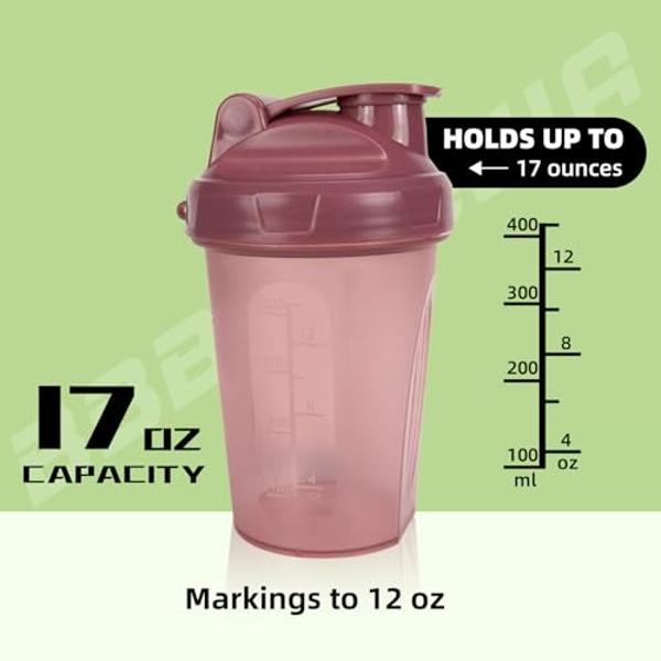Protein Shaker Bottle - Sports Water Bottle - Non Slip 3 Layer Twist Off 3oz Cups with Pill Tray - Leak Proof Shake Bottle Mixer- Protein Powder 22 oz Shake Cup with Storage