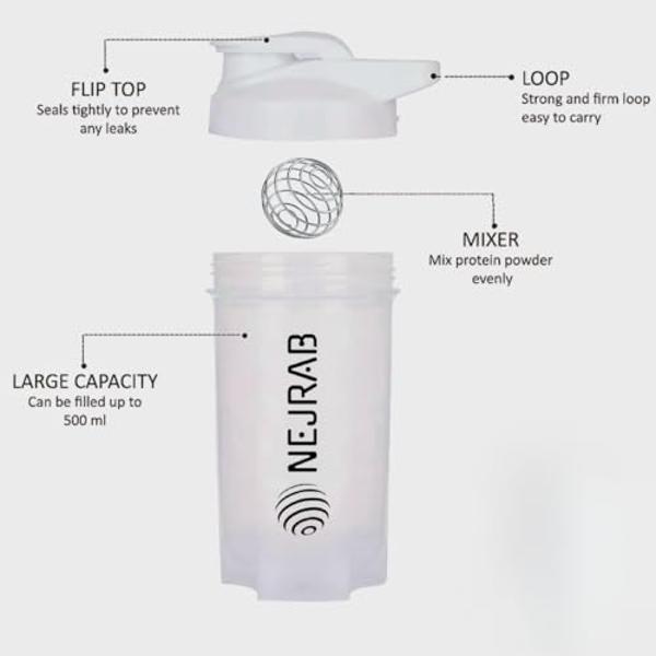 Protein Shaker Bottle – Perfect for Coffee, Protein Powder – 16 Oz –for Gym with Mixer ball – Shaker Cups for Protein Shakes.