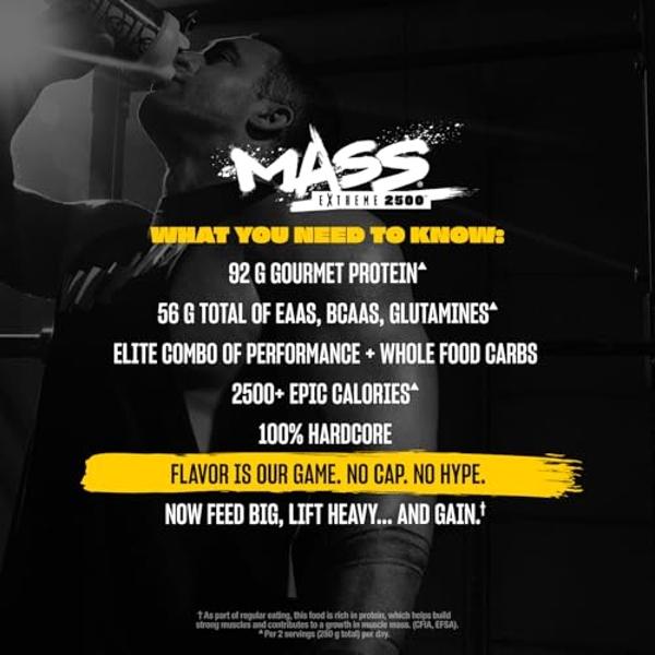 Mutant Mass Extreme Gainer – Whey Protein Powder – Build Muscle Size and Strength – High Density Clean Calories (Triple Chocolate, 12 lbs)