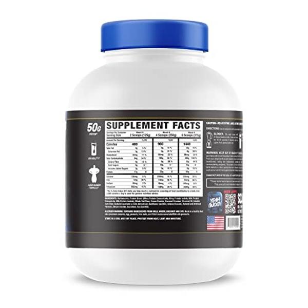 Ronnie Coleman Signature Series King Mass XXL Mass Gainer Protein Powder, Muscle Gainer, 50g Protein, 285g Carbohydrates, 1,400+ Calories, Creatine and Glutamine, 6lb (Chocolate (6