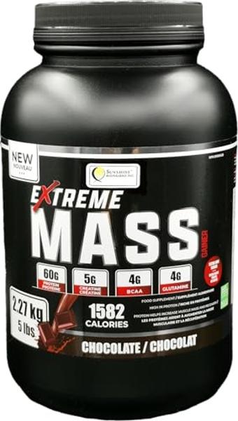 NAKED Mass - Natural Weight Gainer Protein Powder - 8 LB Bulk, GMO Free, Gluten Free & Soy Free. No Artificial Ingredients - 1,250 Calories per Serving