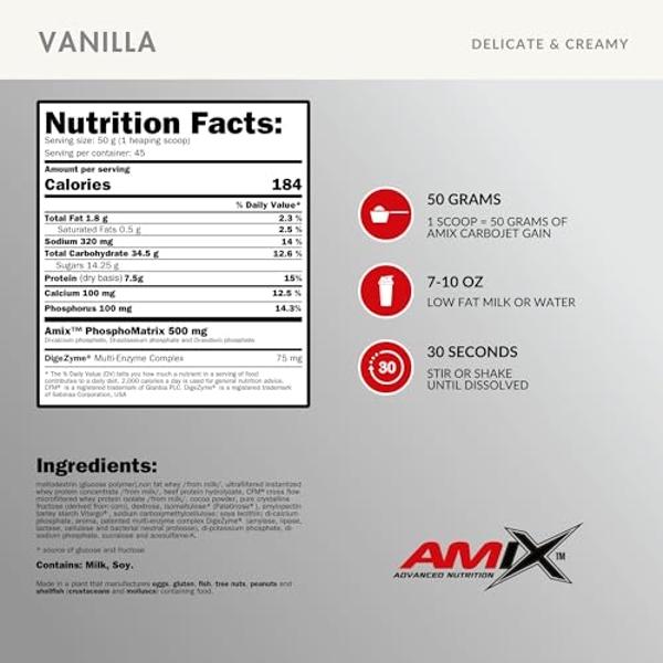 Amix CarboJet Gain - 4.96 Pound - Vanilla Flavor