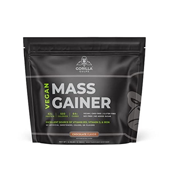 NAKED Mass - Natural Weight Gainer Protein Powder - 8 LB Bulk, GMO Free, Gluten Free & Soy Free. No Artificial Ingredients - 1,250 Calories per Serving