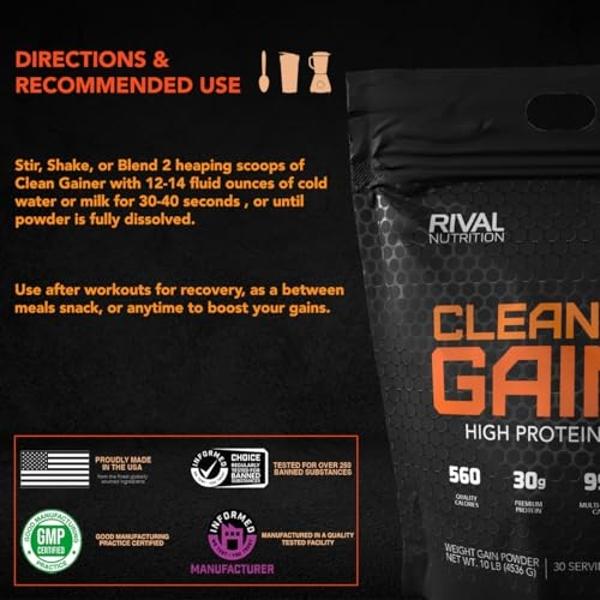 Undefined Nutrition Gigantor Mass Gainer by Brian Shaw (60g Protein, 30 Servings, up to 790 Quality Calories) – Hardcore Hard Gainer Formula with 5- Phase Protein Blend (5.16 lbs, 