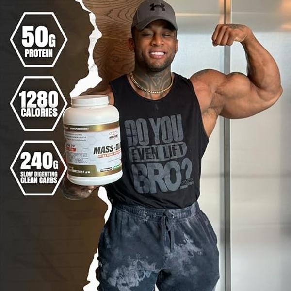 Ronnie Coleman Signature Series King Mass XXL Mass Gainer Protein Powder, Muscle Gainer, 50g Protein, 285g Carbohydrates, 1,400+ Calories, Creatine and Glutamine, 6lb (Vanilla (6 P