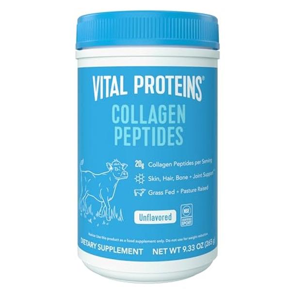 Vital Proteins Collagen Peptides Powder - Supports Hair, Nail, Skin, Bone & Joint Health, Unflavored, Collagen Protein 9.33 OZ