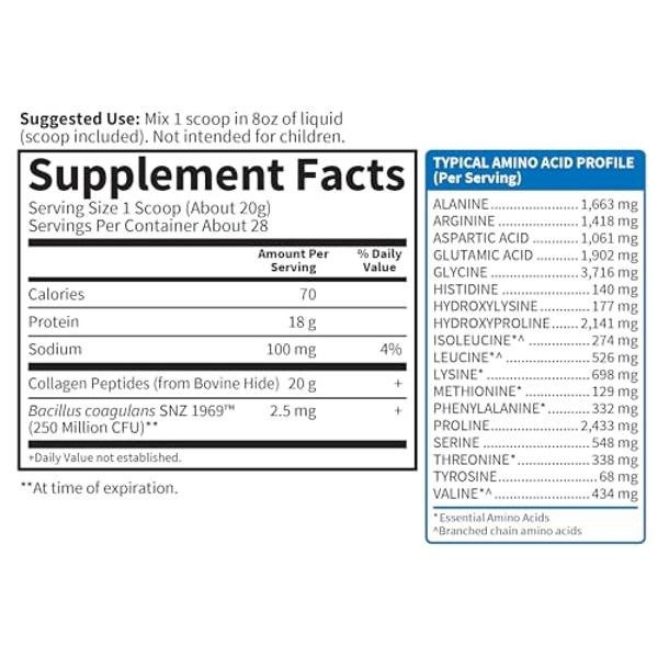Garden of Life Grass Fed Collagen Peptides Powder Unflavored Collagen Powder for Women Men Hair Skin Nails Joints, Hydrolyzed Collagen Protein Supplements, Collagen for Women & Men