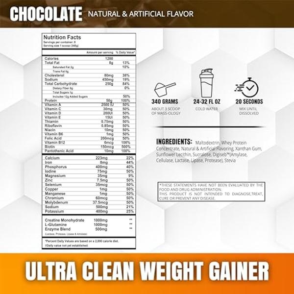MUSCLEOLOGY Weight Gainer | Whey Protein Powder | Muscle Builder for Men & Women | Chocolate, 6 lbs