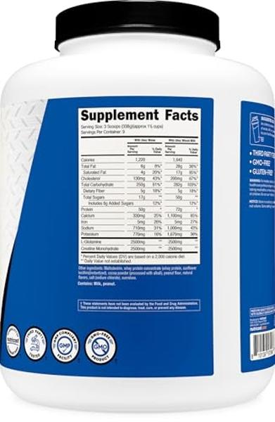 Nutricost Mass Gainer (Chocolate Peanut Butter Flavor, 6.7 LBS) 50 Grams of Protein Per Serving - Non-GMO