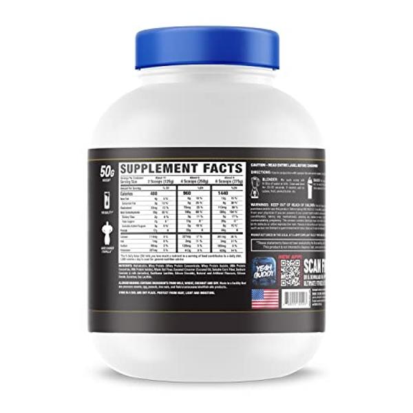 Ronnie Coleman Signature Series King Mass XXL Mass Gainer Protein Powder, Muscle Gainer, 50g Protein, 285g Carbohydrates, 1,400+ Calories, Creatine and Glutamine, 6lb (Vanilla (6 P