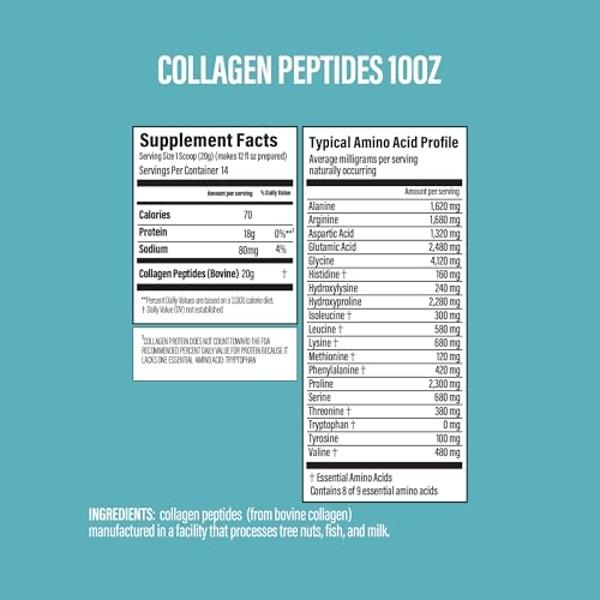 BUBS Naturals Unflavored Collagen Peptides Powder, Best Proteins for Joints & Skin, Pasture Raised Grass Fed, Paleo and Keto Friendly, Whole30 Approved, Non-GMO Dairy & Gluten Free