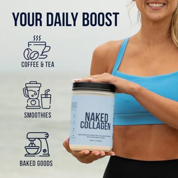 Orgain Hydrolyzed Collagen Peptides Travel Packets For Women & Men - 5g Grass Fed Collagen Per Serving, Hair, Skin, Nail & Joint Support Supplement, Non-GMO, Type I & III - Unflavo
